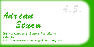 adrian sturm business card